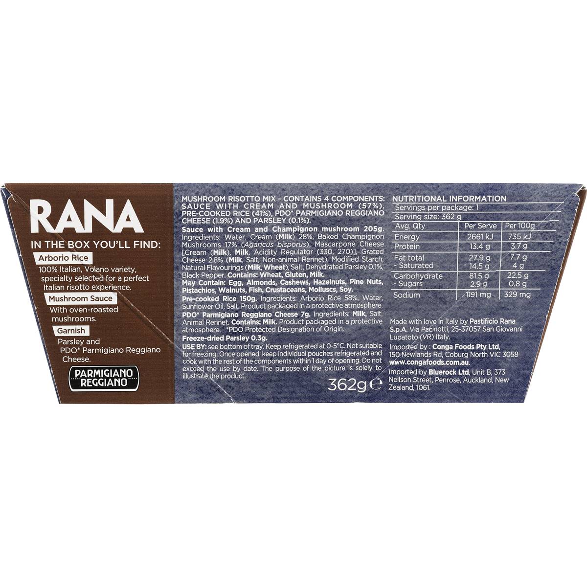 Rana Mushroom Risotto Kit 362g Woolworths