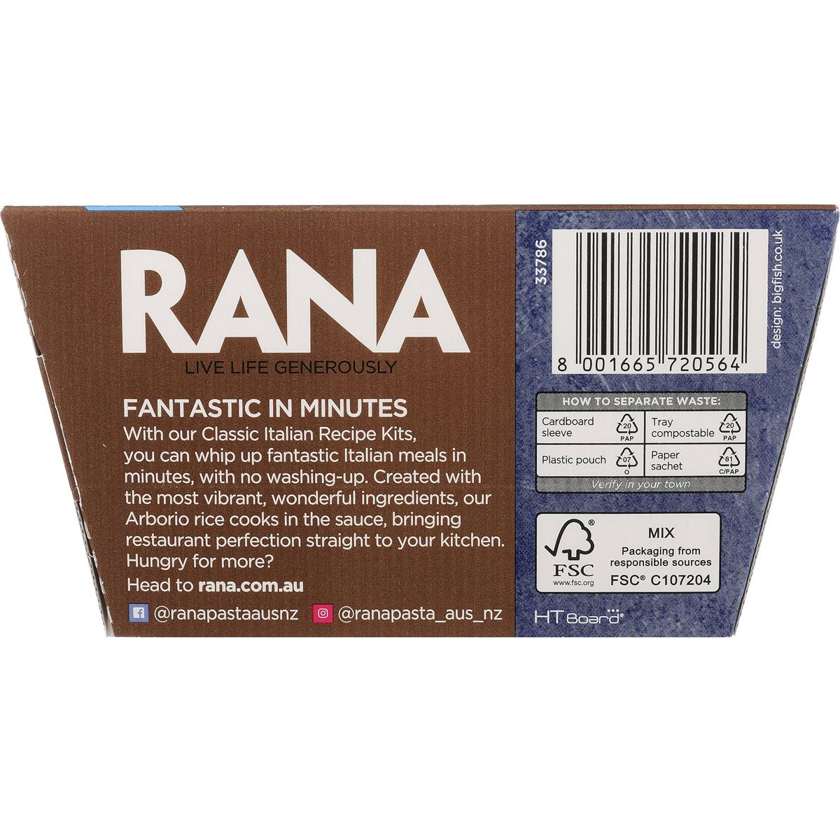 Rana Mushroom Risotto Kit 362g Woolworths