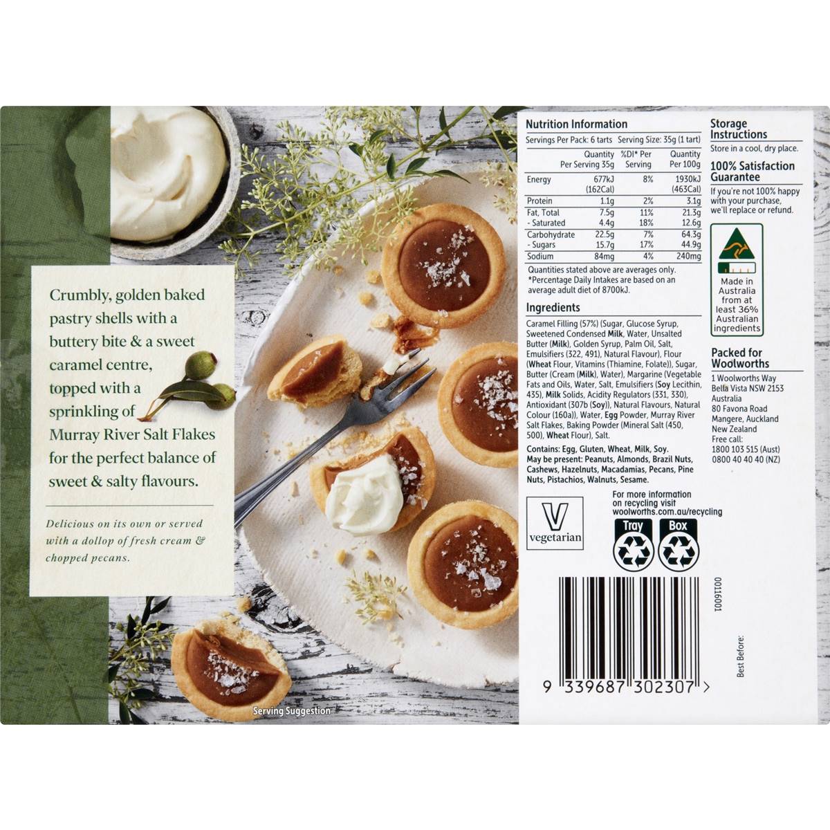 Woolworths Indulgent Mini Salted Caramel Tarts 6 Pack Woolworths