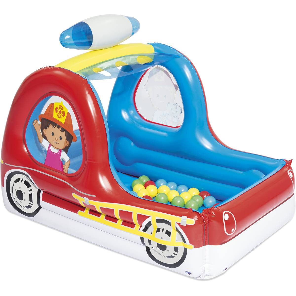Fisher Price Inflatable Fire Truck Ball Pit With 25 Balls Set Each