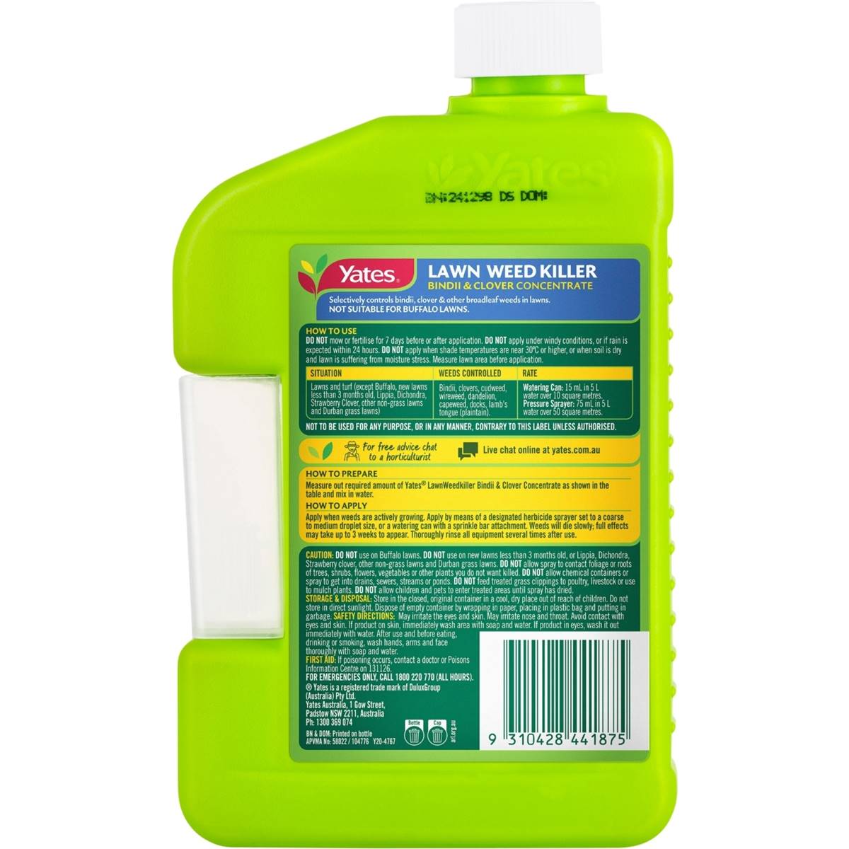 Yates Garden Zero Bindii And Clover Killer 500ml Woolworths