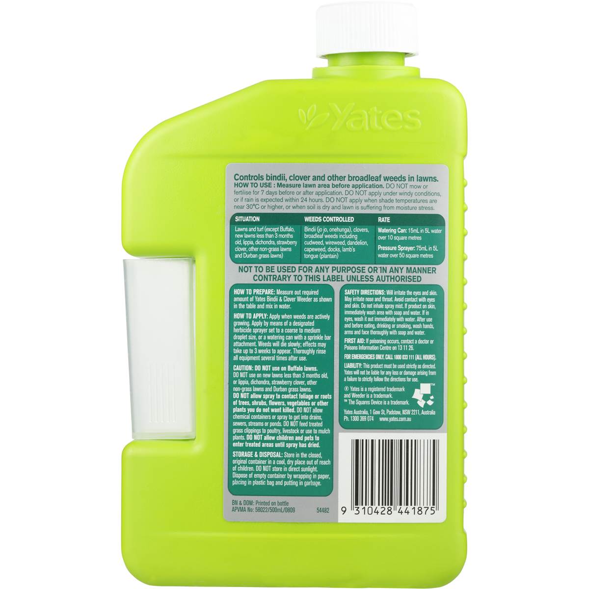 Yates Garden Zero Bindii And Clover Killer 500ml Woolworths