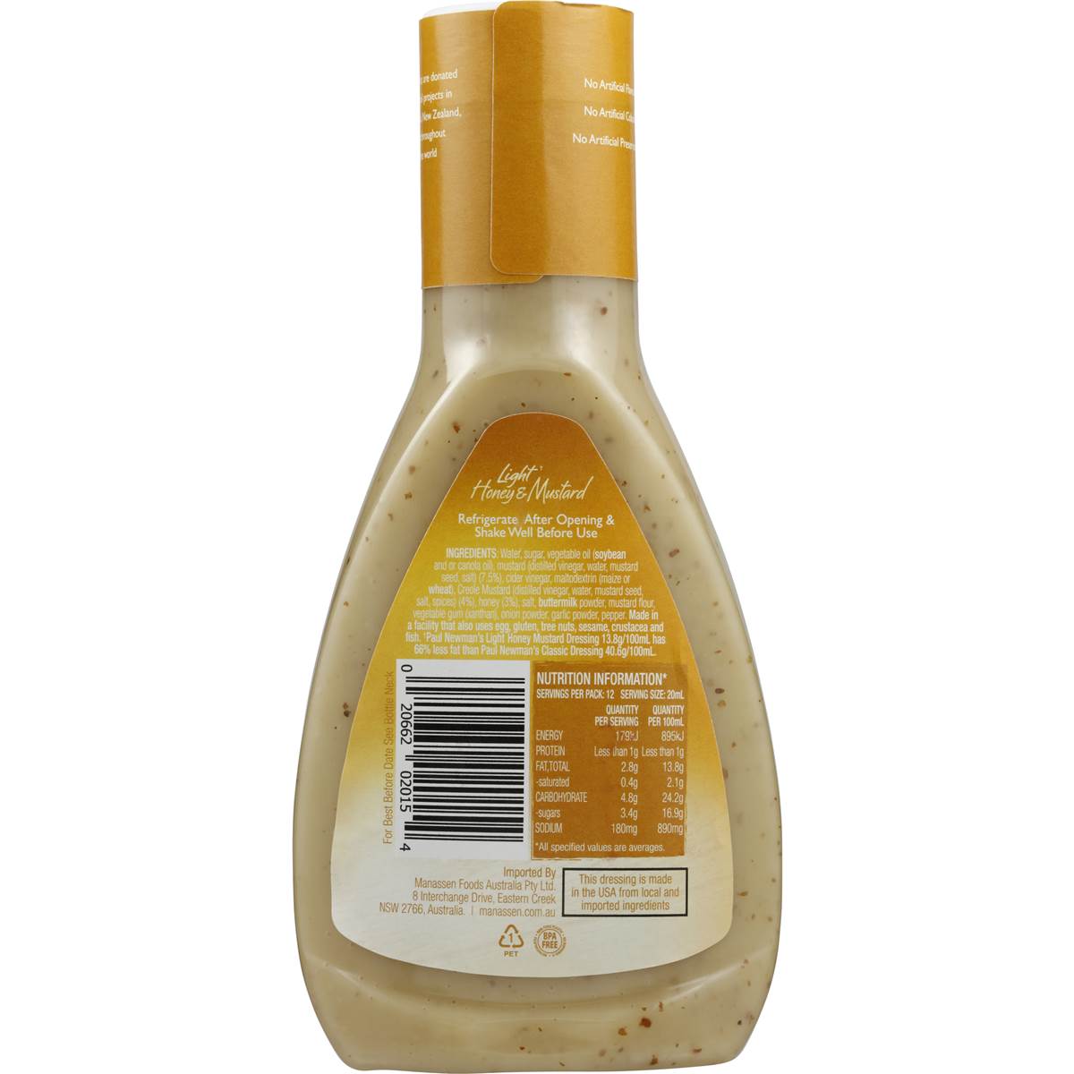 Paul Newmans Dressings Light Honey Mustard 250ml Woolworths