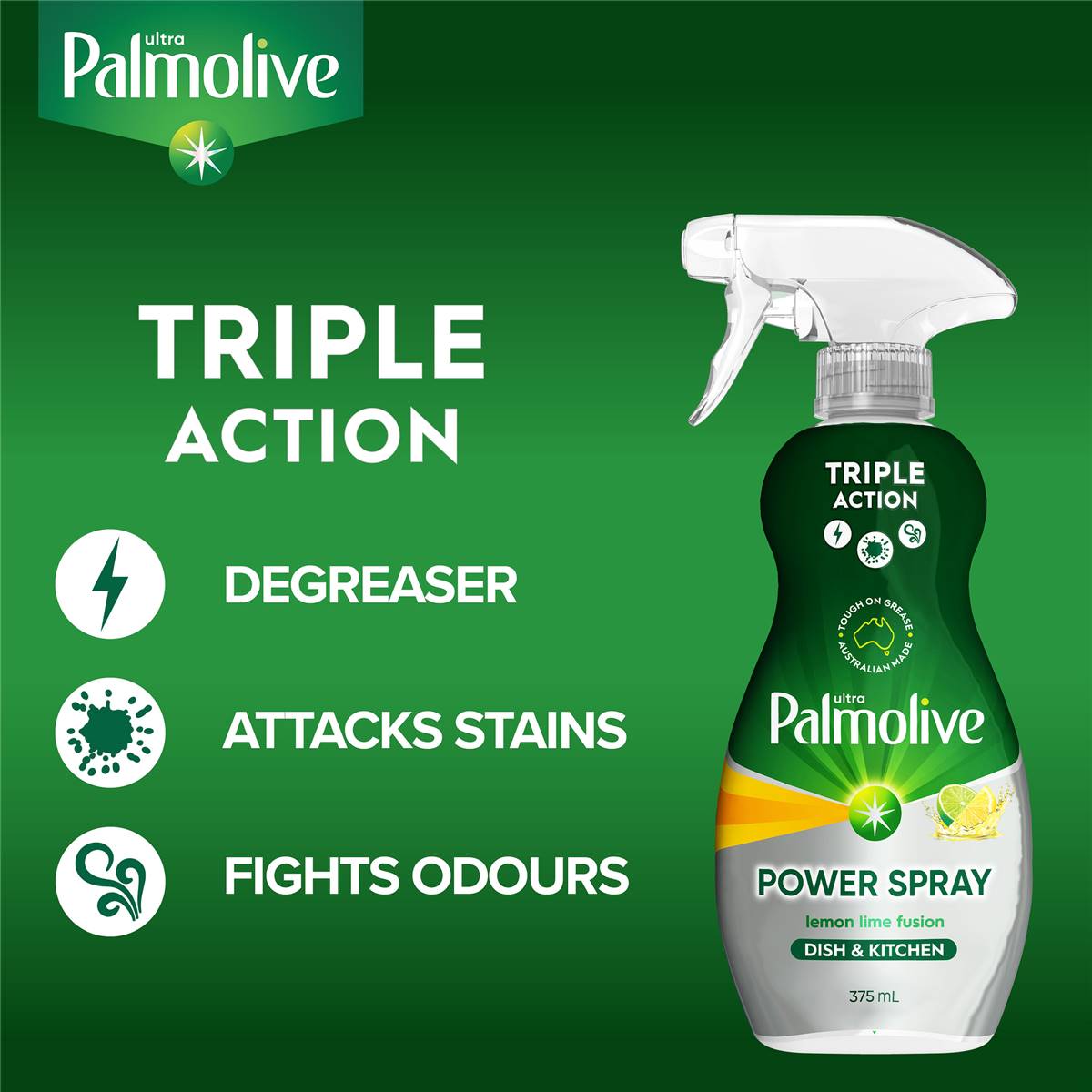 Palmolive Dishwashing Liquid Spray Lemon Ultra 375ml Woolworths