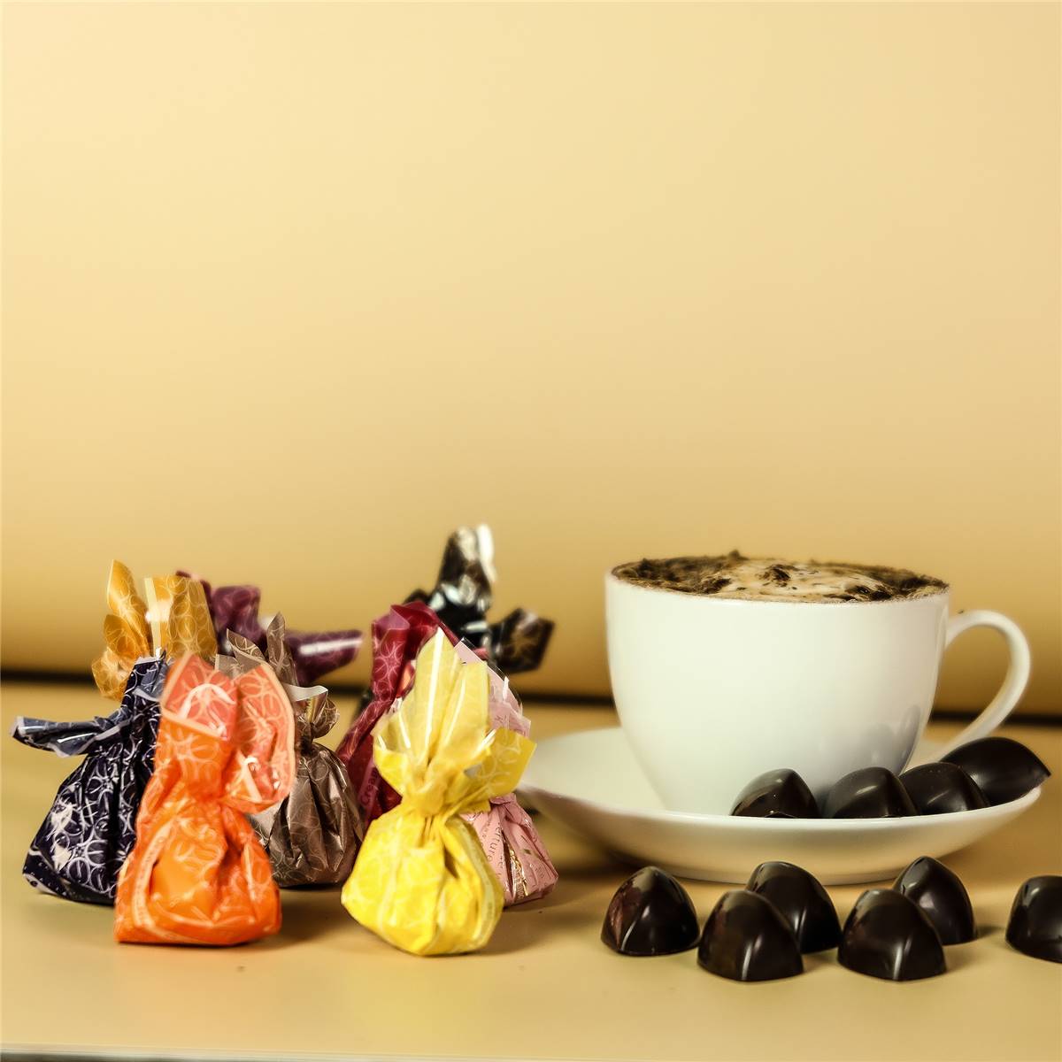 Fardoulis Chocolates 55 Pure Cocoa Dark Chocolate Truffles Gift Bag