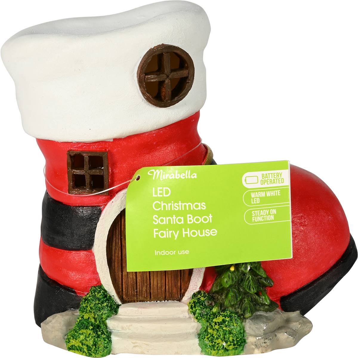 Christmas Battery Santa Boot Fairy House Each Woolworths