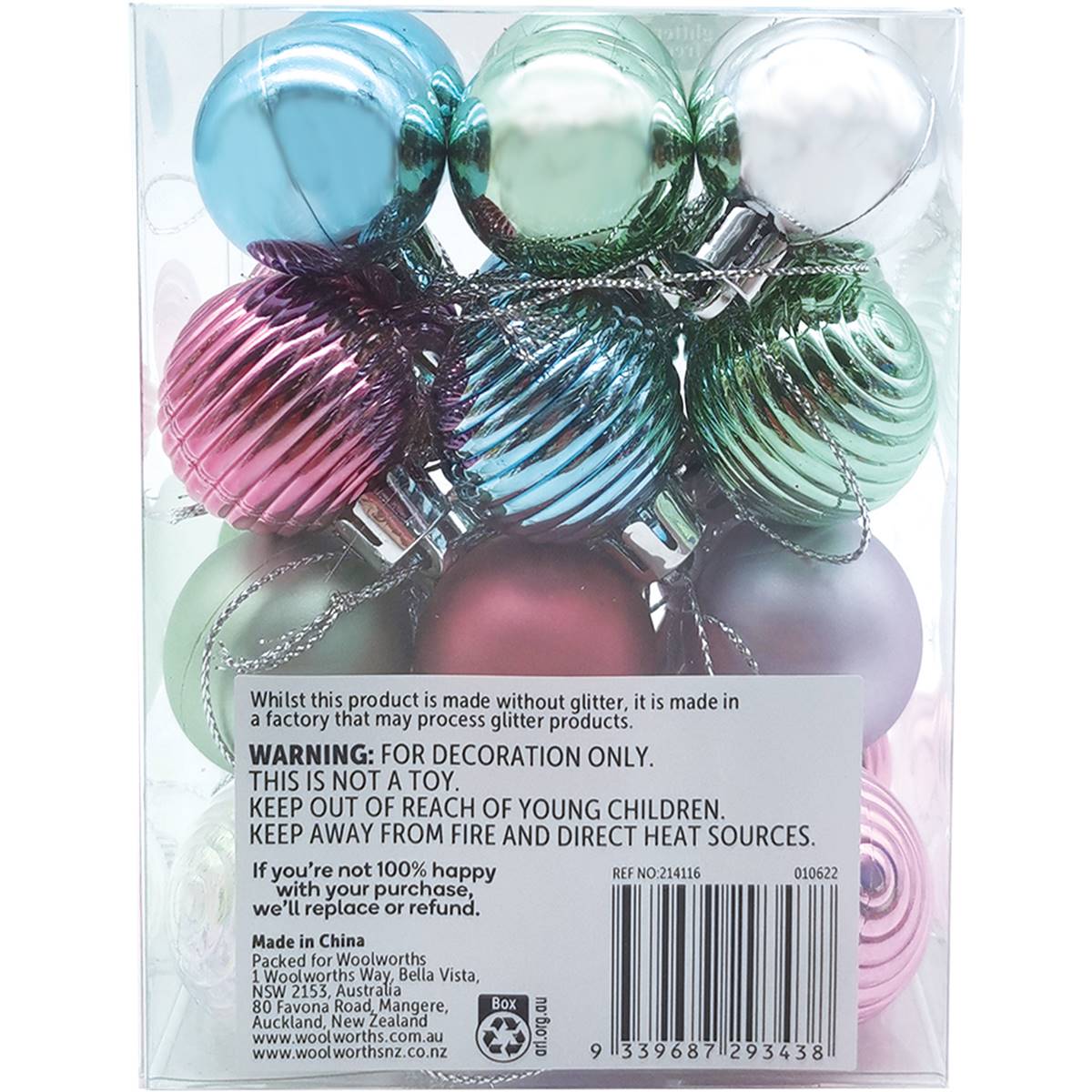 Christmas Fantasy Bauble 3cm Mix 24 Pack | Woolworths