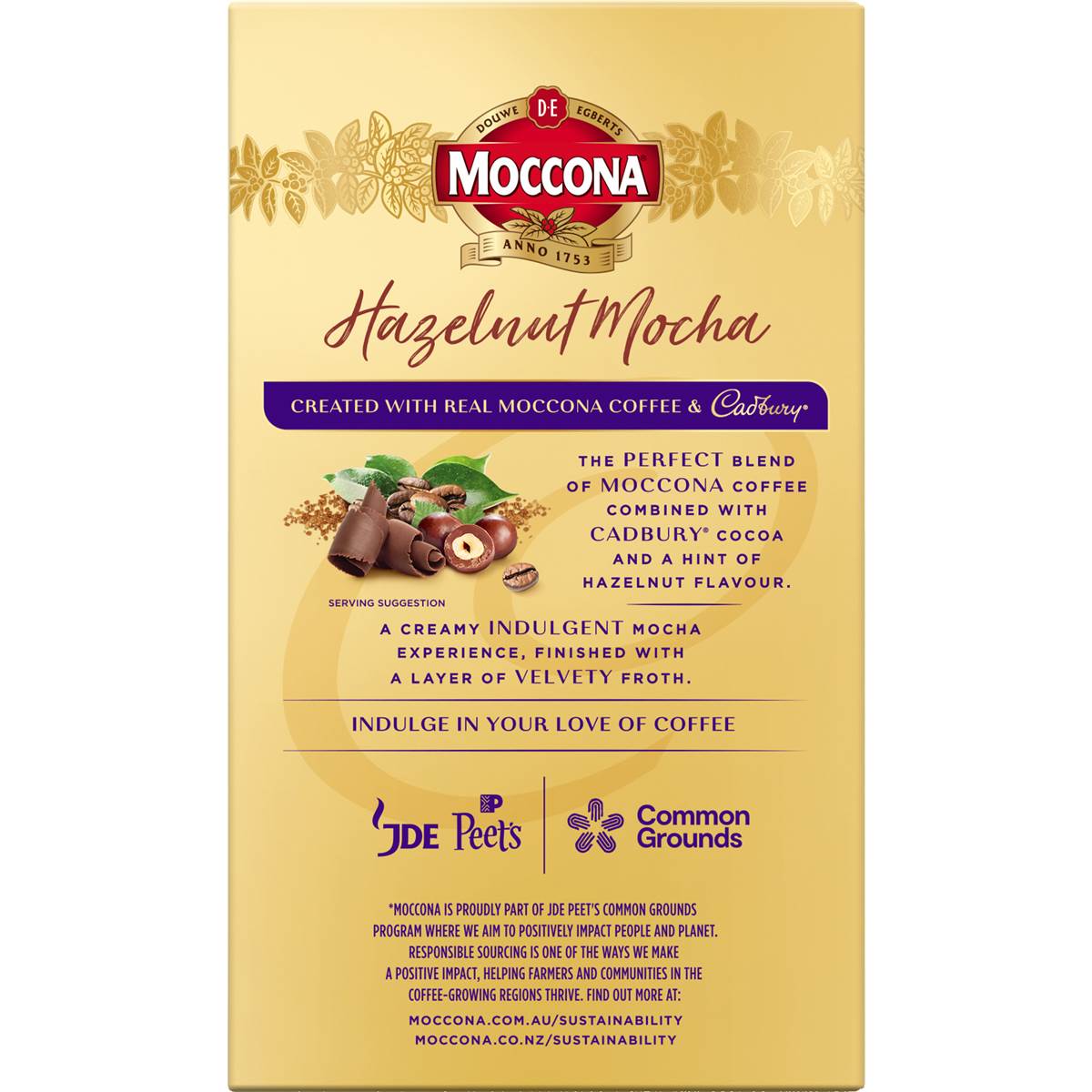 Moccona Cadbury Hazelnut Mocha Sachets 8 Pack Woolworths