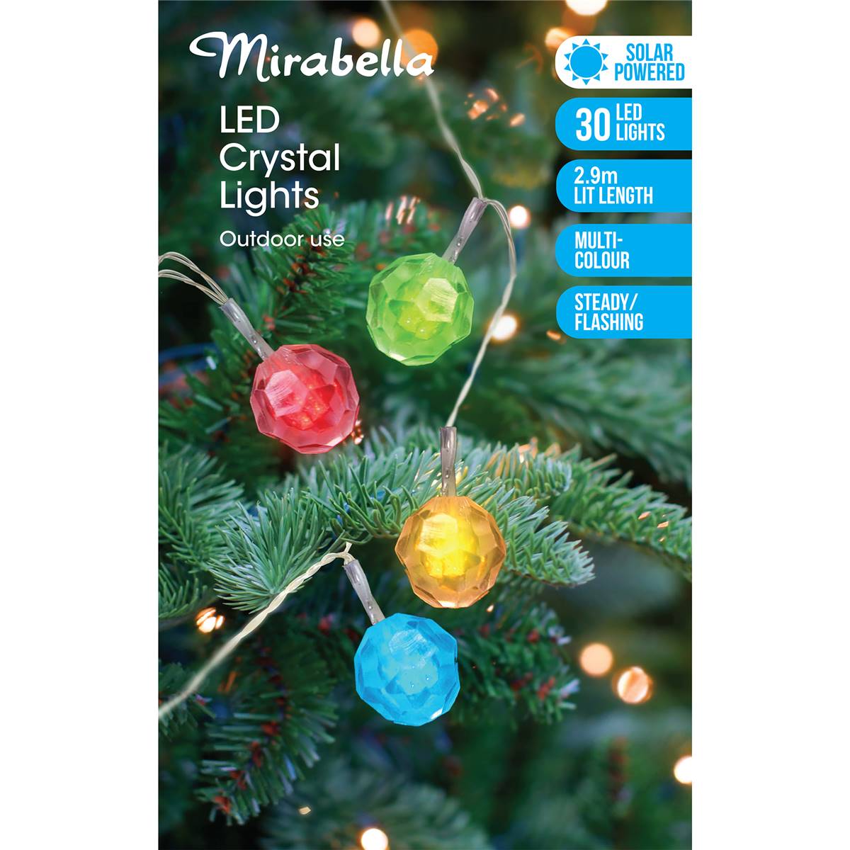 Christmas Solar Led 2.9m Crystal Lights Each Woolworths