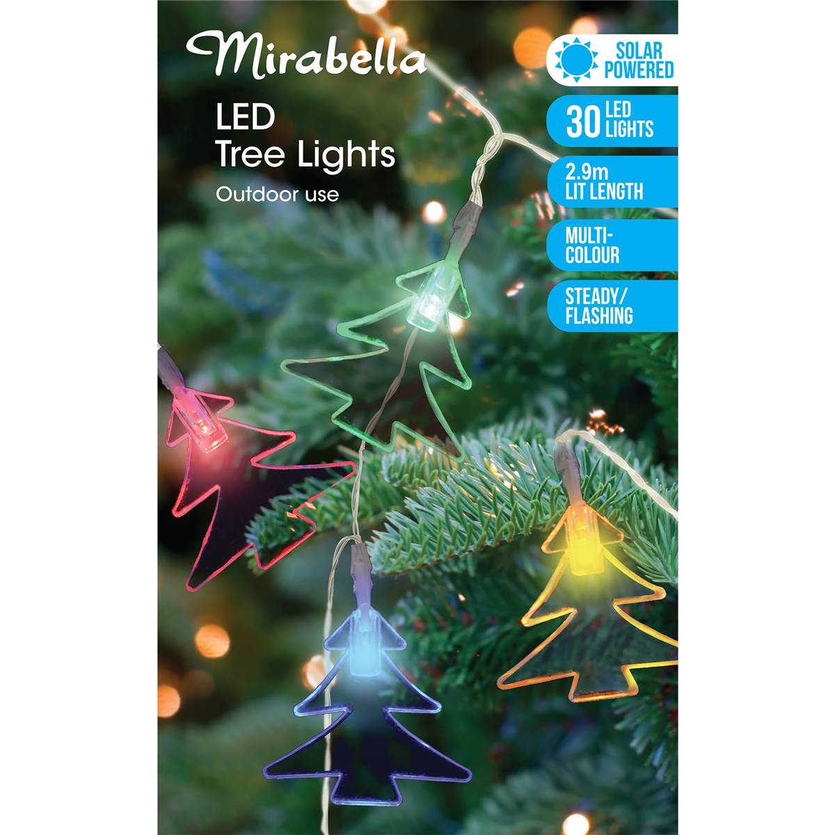 Christmas Solar Led 2.9m Tree Lights Each Woolworths