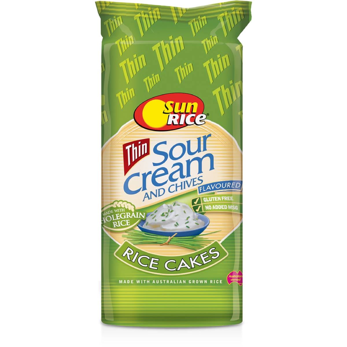 Sunrice Rice Cakes Thin Sour Cream & Sweet Chilli 195g Woolworths