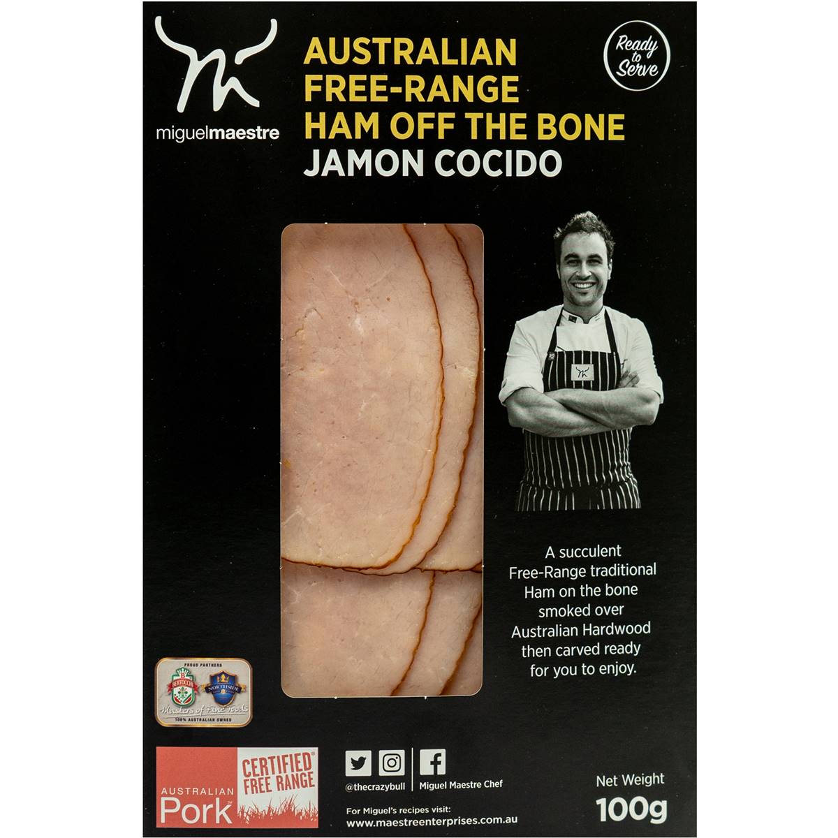 Miguel Maestre Australian Free Range Ham 100g Woolworths