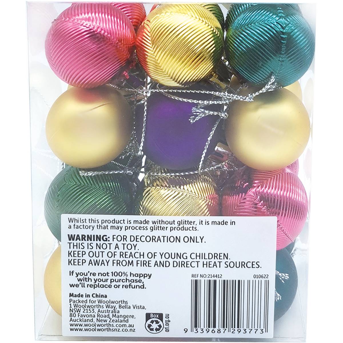 Christmas Enchantment Bauble 3cm Mix 24 Pack | Woolworths