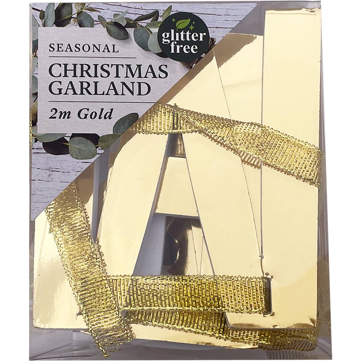 Christmas Seasonal Garland 2m Gold Each Woolworths