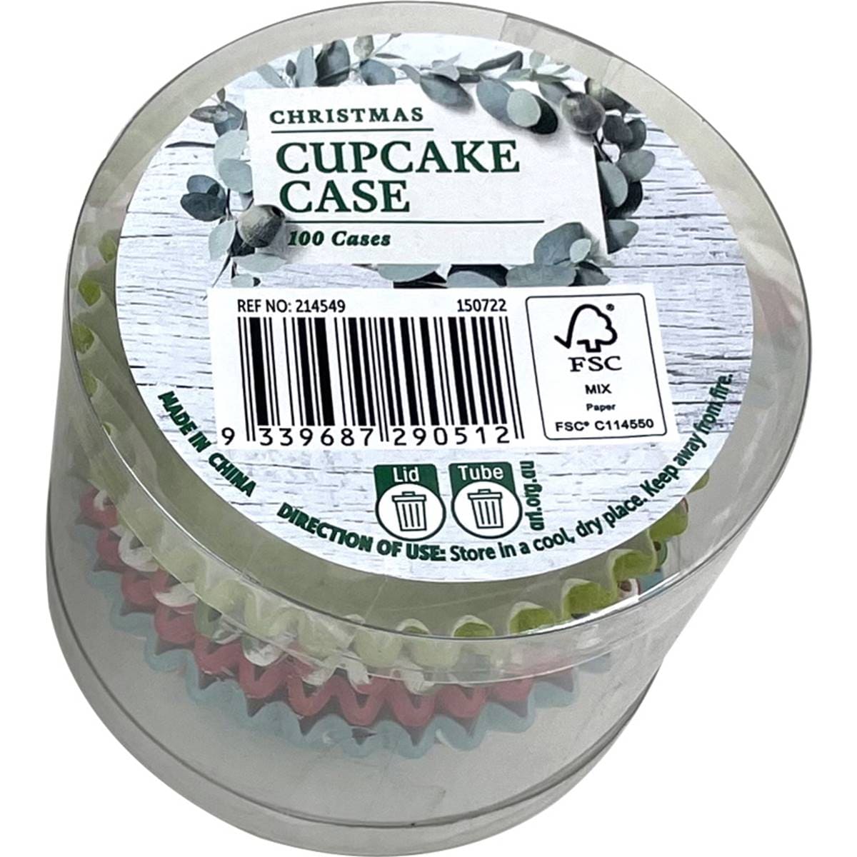 Christmas Cupcake Cases Small 100 Pack Woolworths