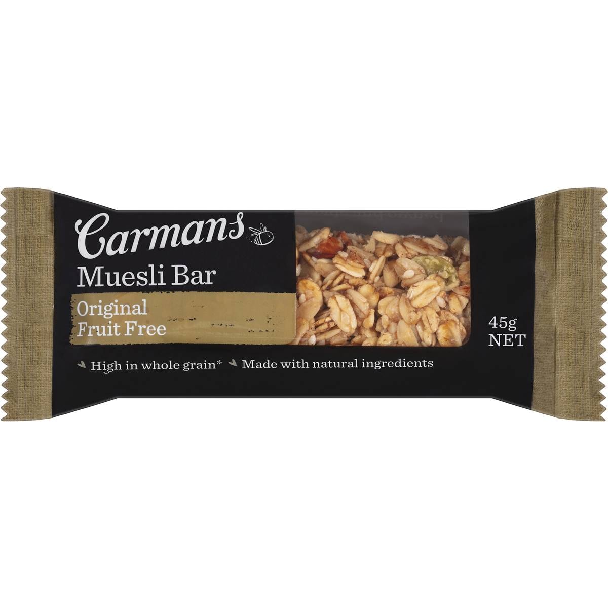 Carman's Original Fruit Free Muesli Bars 6 Pack Woolworths