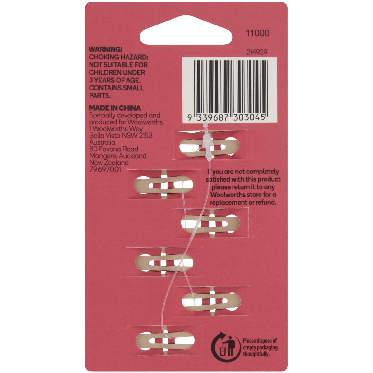 Oscar Orsen Fashion One Touch Clips 6 Pack | Woolworths