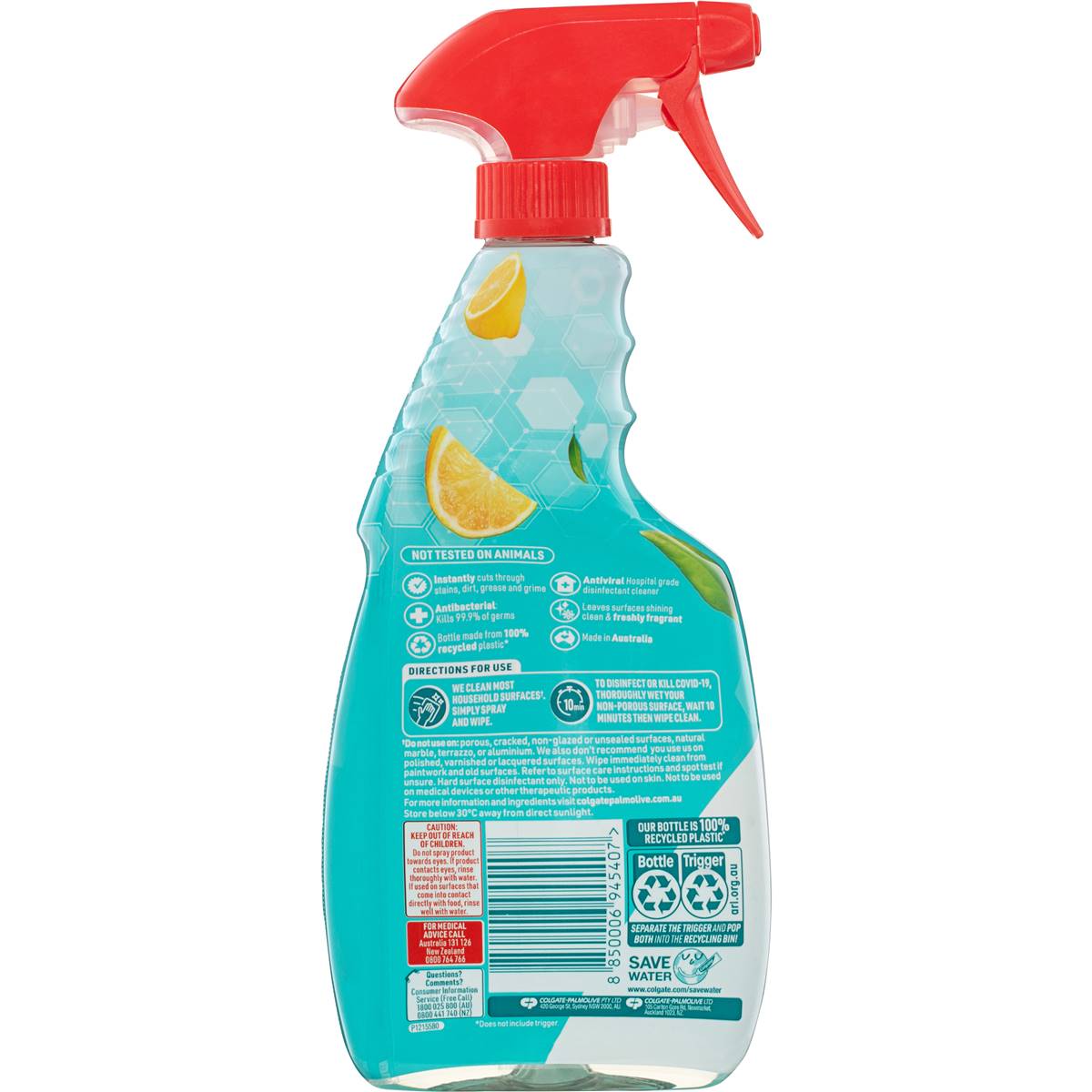 Ajax Disinfectant Multipurpose Lemon Trigger 500ml | Woolworths