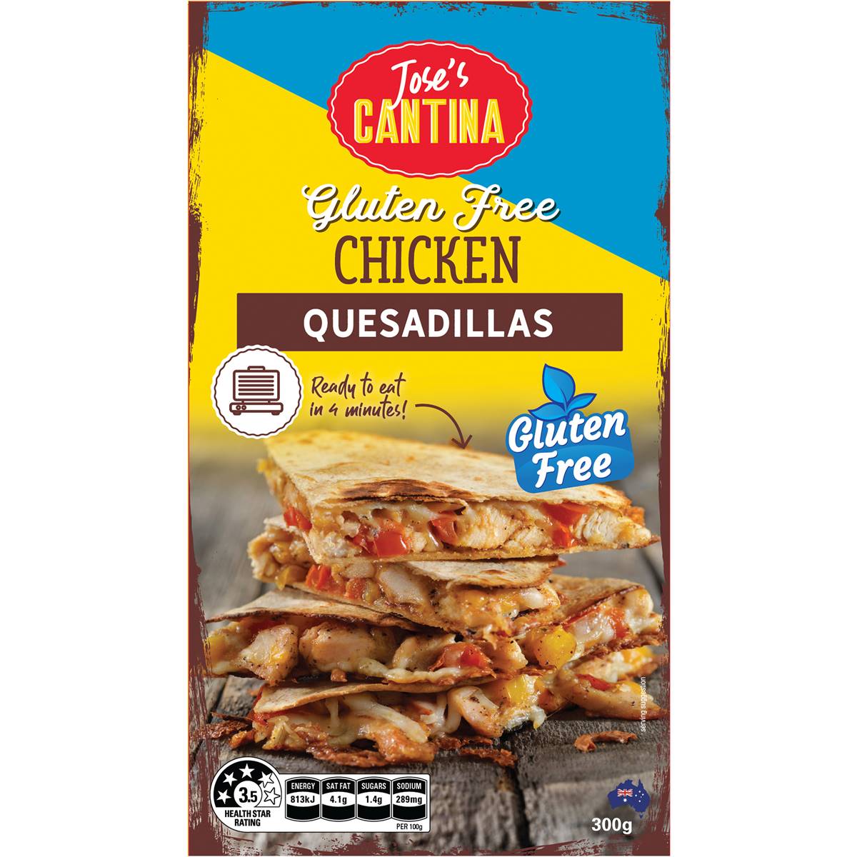 Jose's Cantina Gluten Free Chicken Quesadillas 300g Woolworths