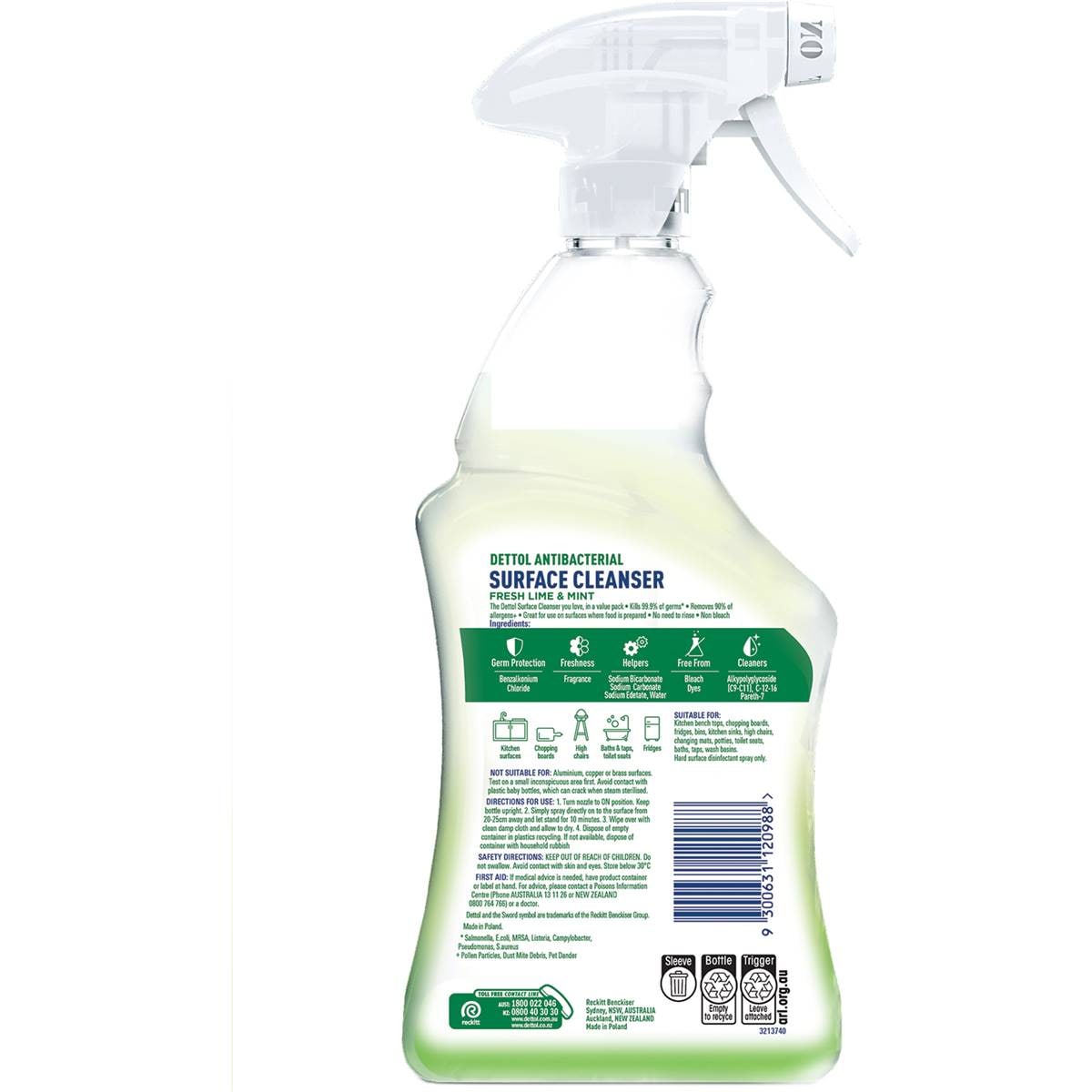 Dettol Antibacterial Surface Cleaner Lime & Mint 1l Woolworths