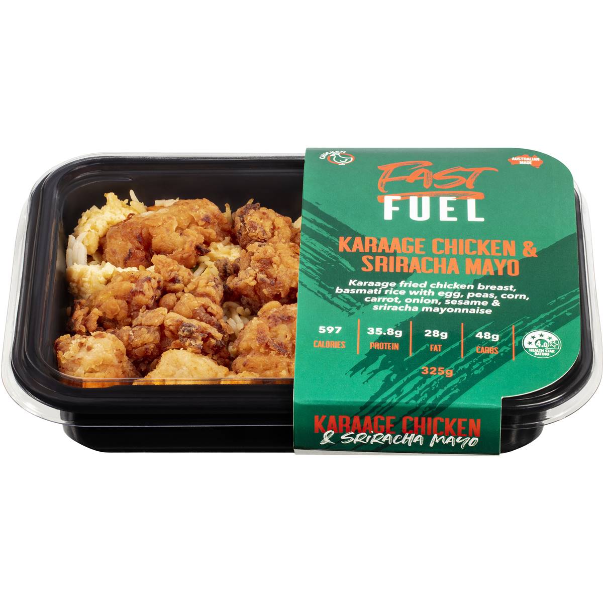Fast Fuel Karaage Chicken & Sriracha Mayo 325g Woolworths