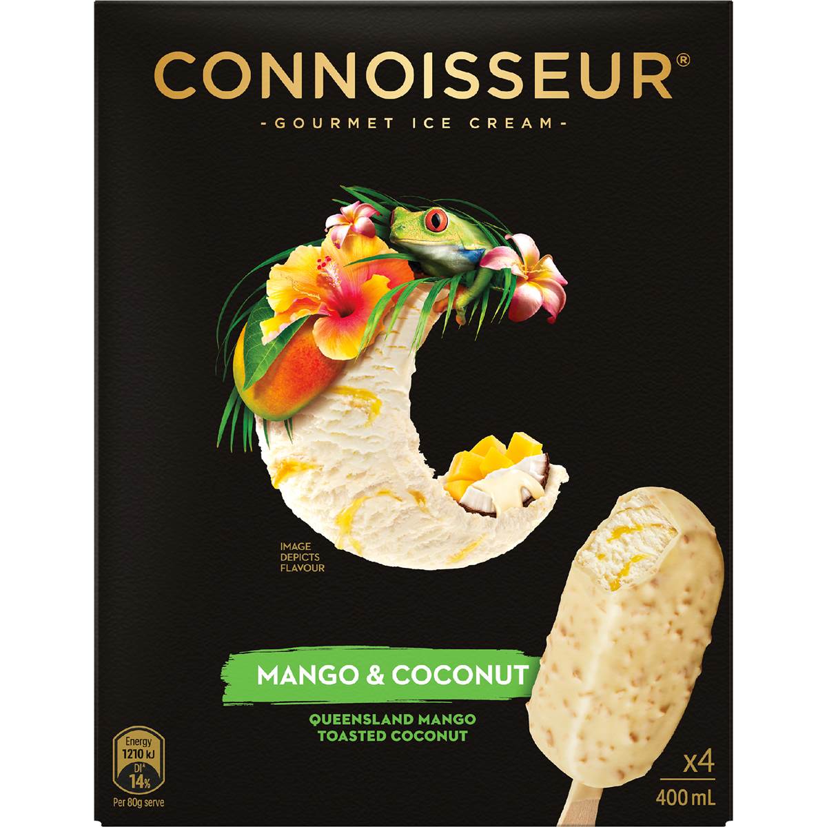 Connoisseur Mango & Coconut Ice Cream 4 Pack Woolworths