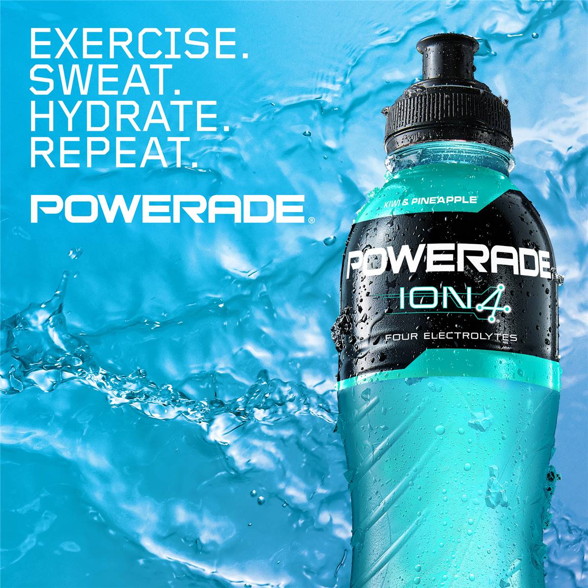 Powerade Flo Cap Ion 4 Kiwi & Pineapple Bottle 600ml Woolworths