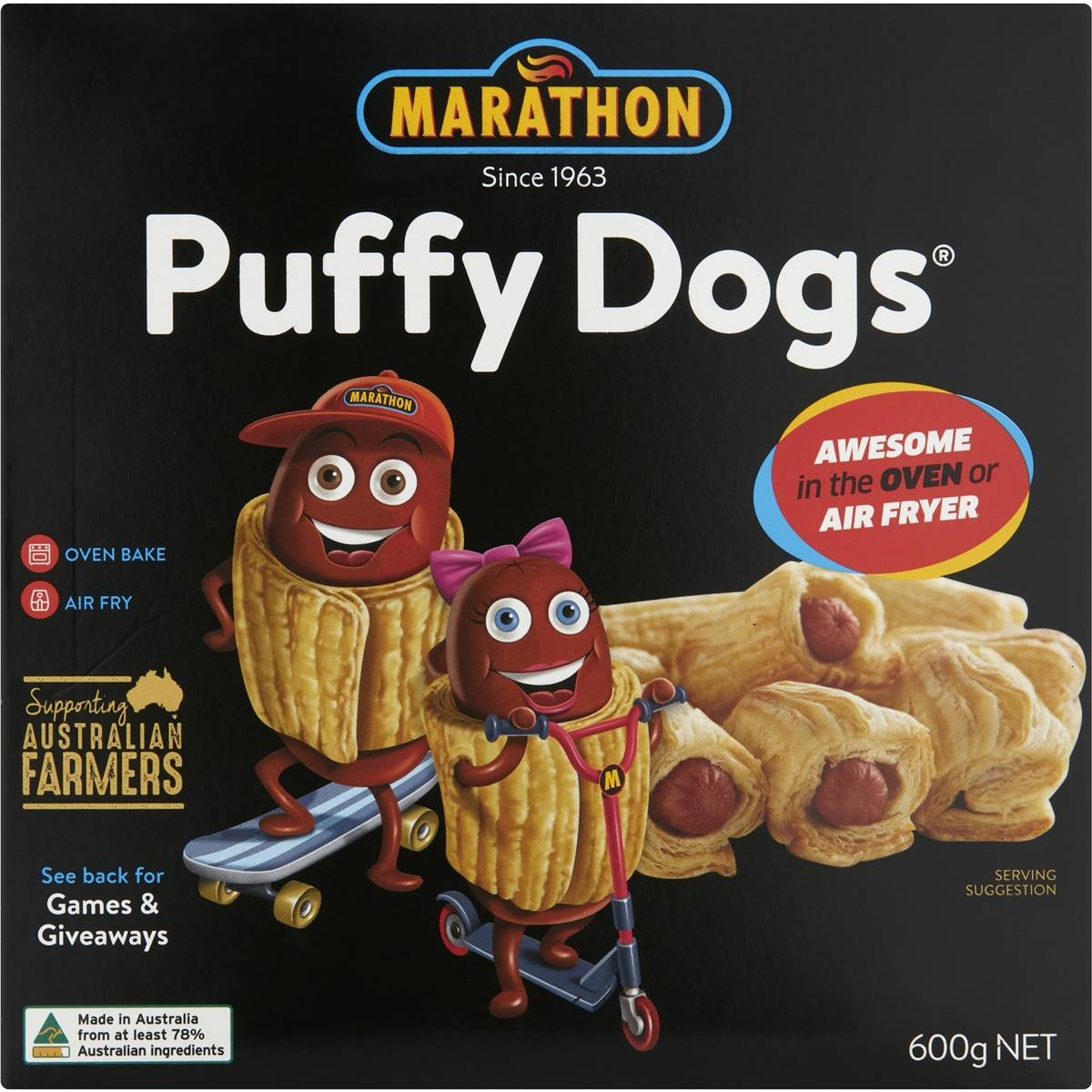 Marathon Sausage Roll Puffy Dogs 600g Woolworths