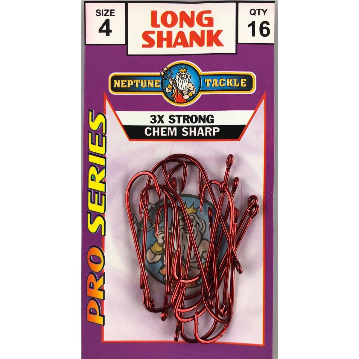 Neptune Tackle Fishing Hooks Long Shank C/s Size 4