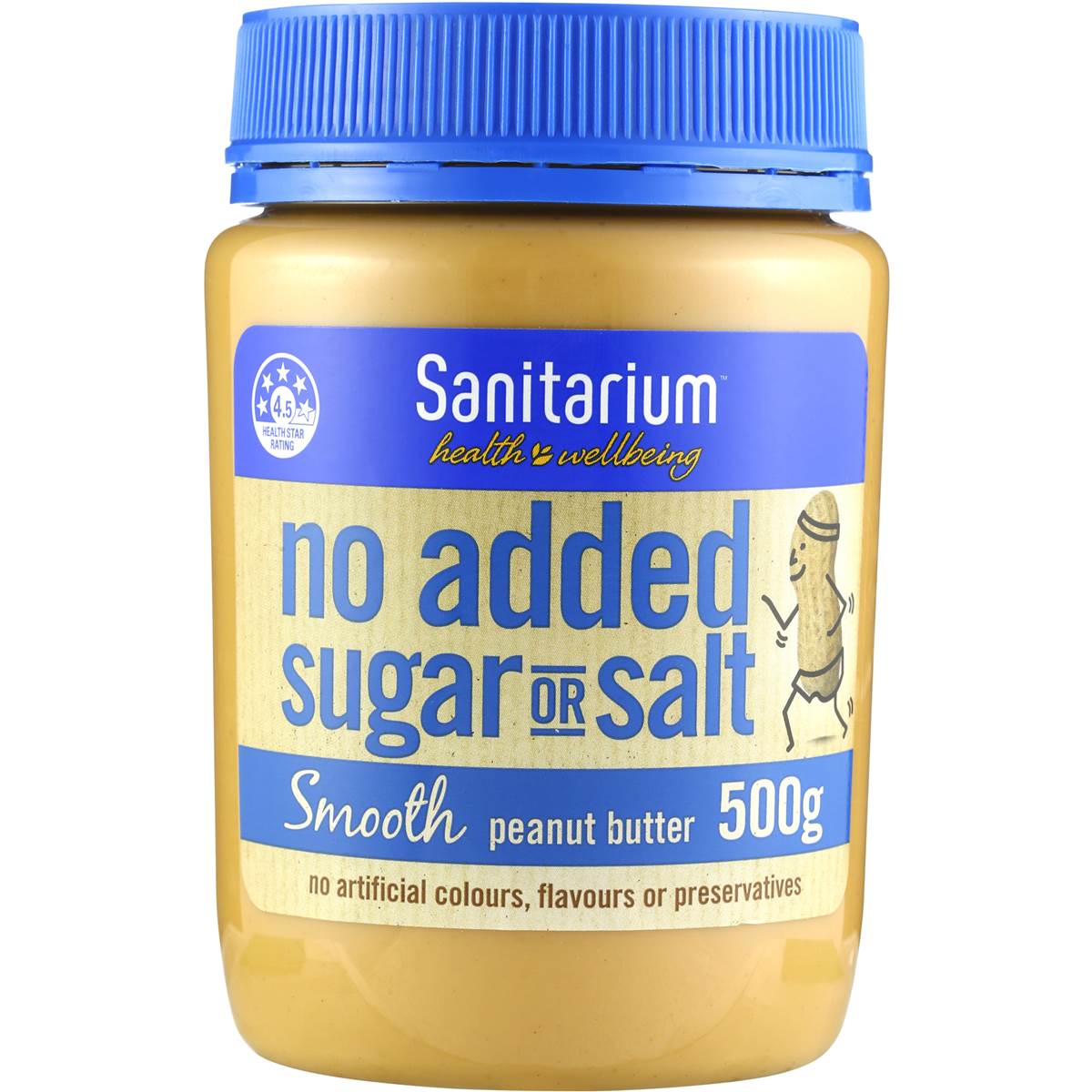 Sanitarium Smooth No Added Sugar Or Salt Peanut Butter 500g Woolworths