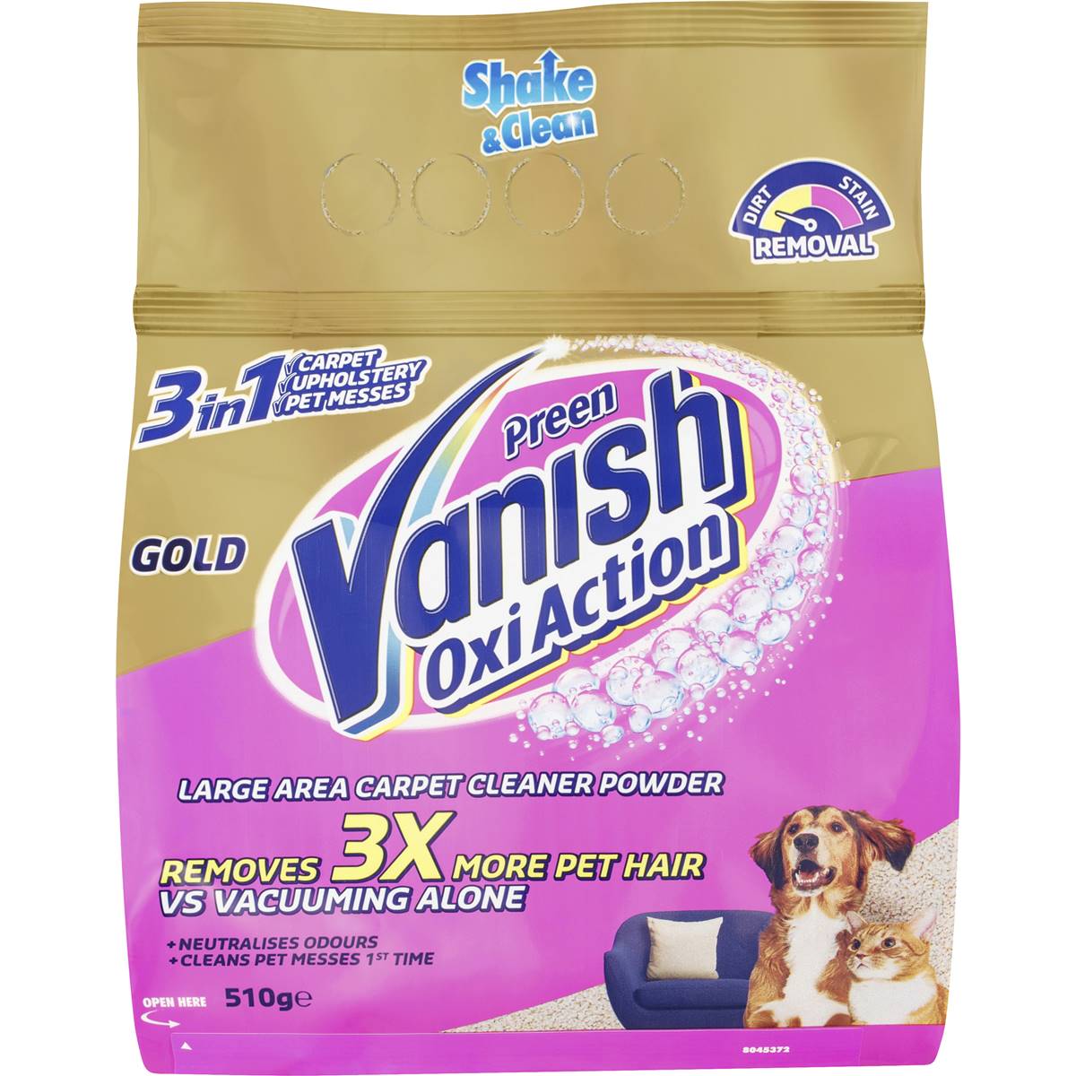 Vanish Preen Gold 3 In 1 Carpet Cleaning Powder 510g Woolworths