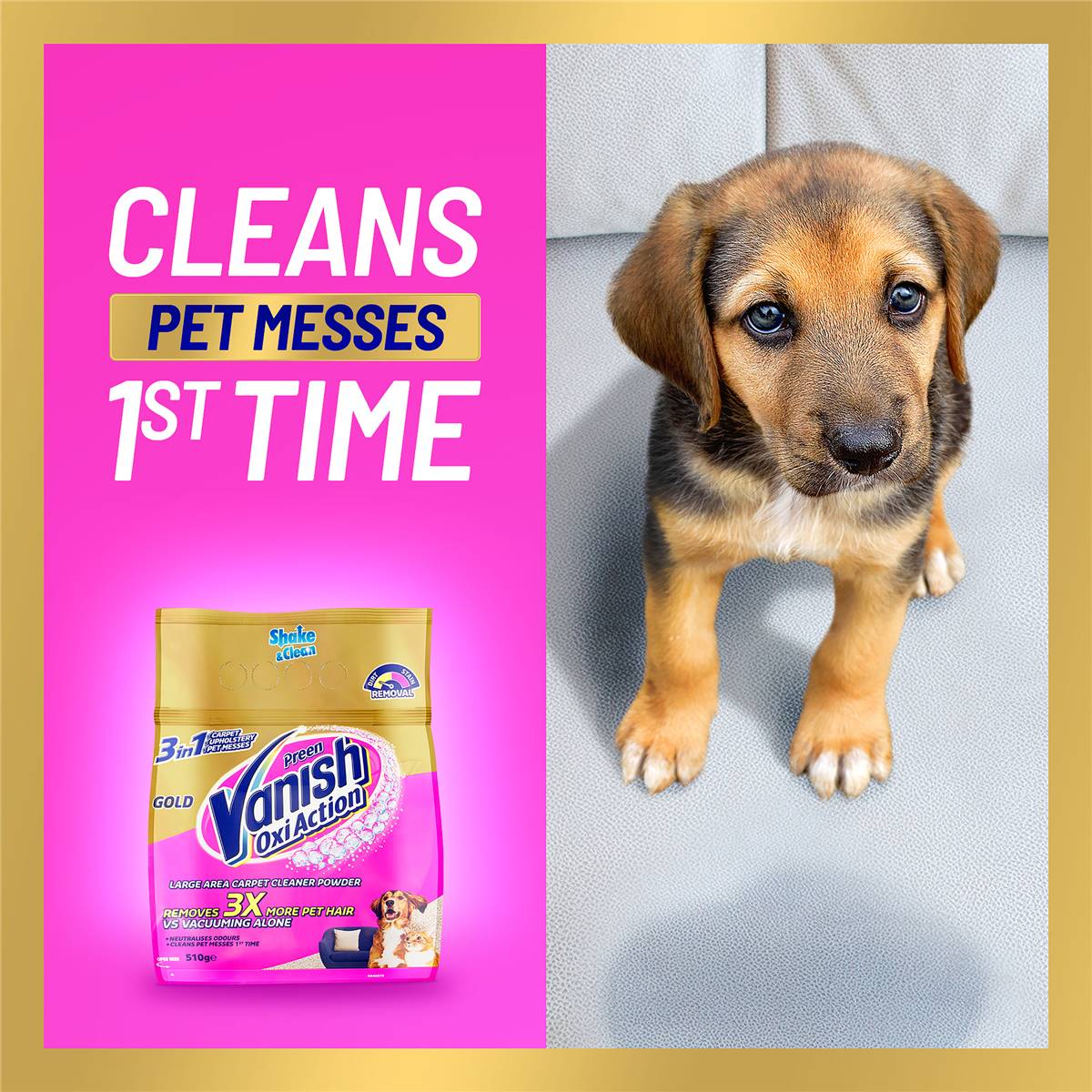 Vanish Preen Gold 3 In 1 Carpet Cleaning Powder 510g Woolworths