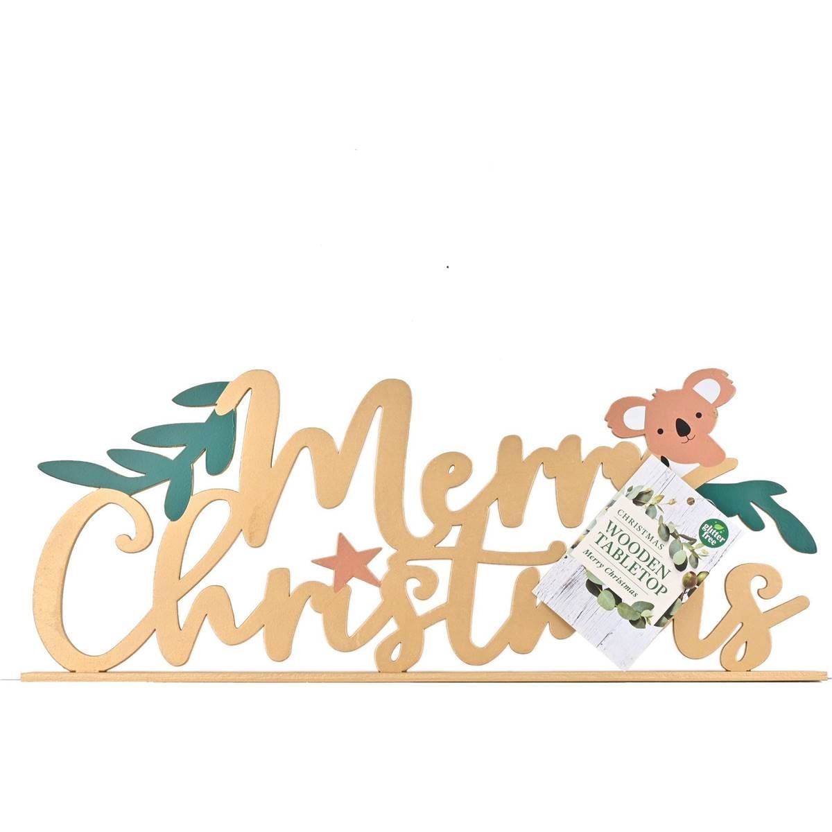 Christmas Wooden Tabletop Merry Christmas Each Woolworths