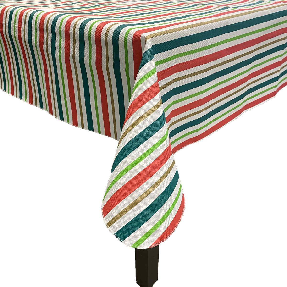 Christmas Flannelback Tablecloth Stripes 135cm X 180cm Each | Woolworths