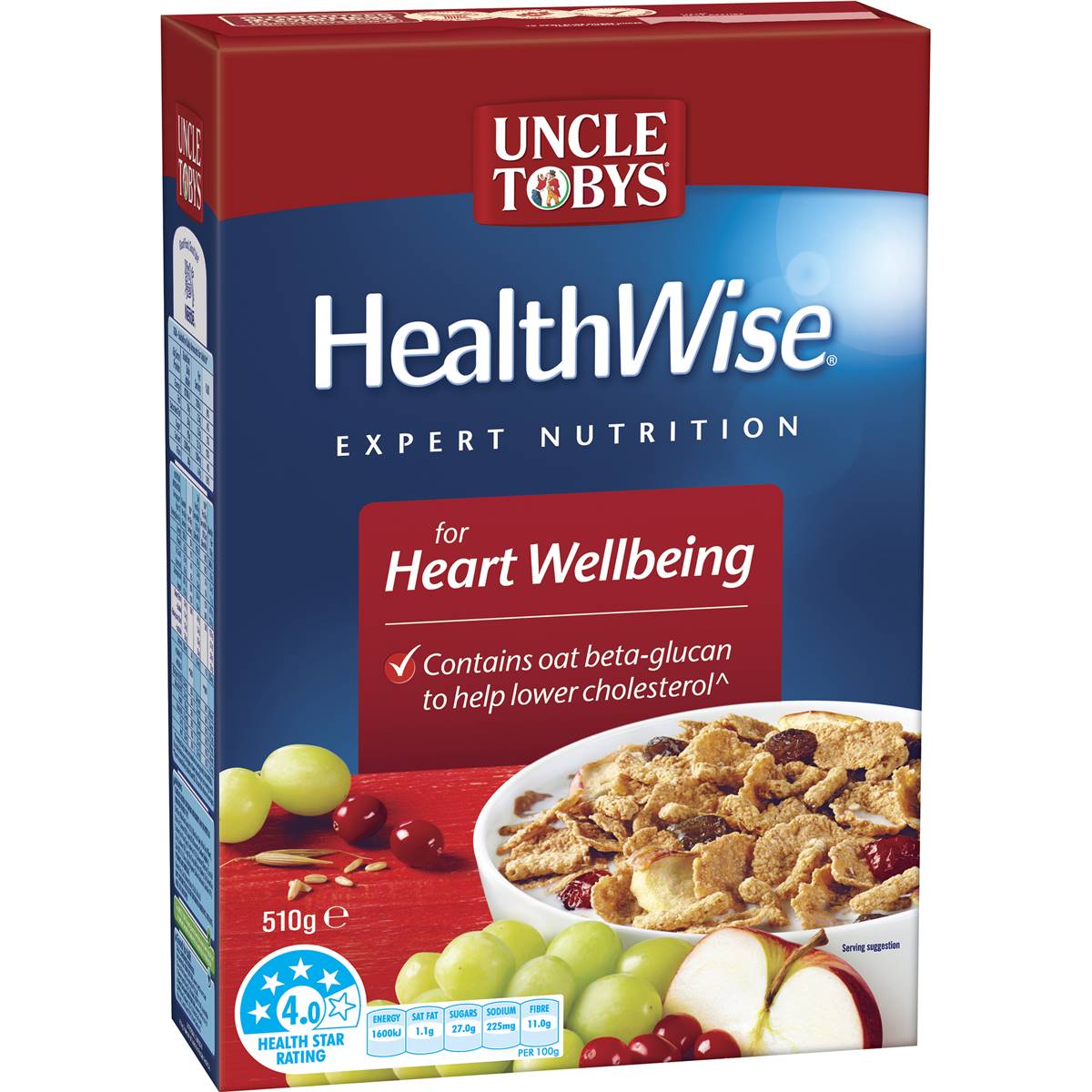 Uncle Tobys Healthwise Heart Wellbeing 510g Woolworths