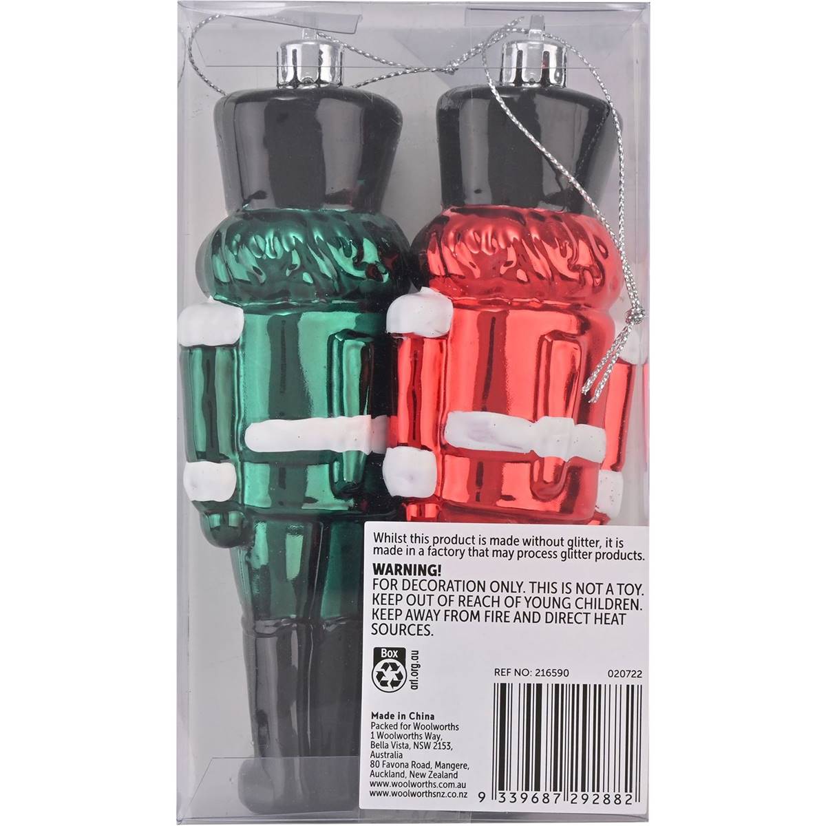 Christmas Traditional Nutcracker Red & Green 2 Pack Woolworths
