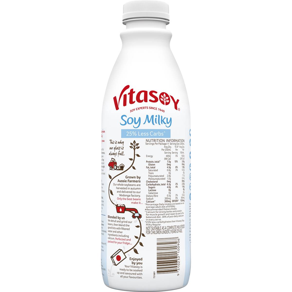 Vitasoy Soy Milky Low Sugar Soy Milk 1l Woolworths