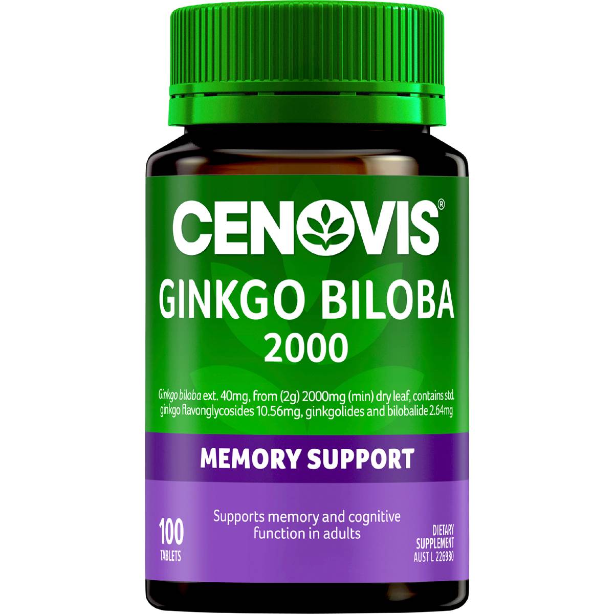 Cenovis Ginkgo Biloba 2000 Memory Support Tablets