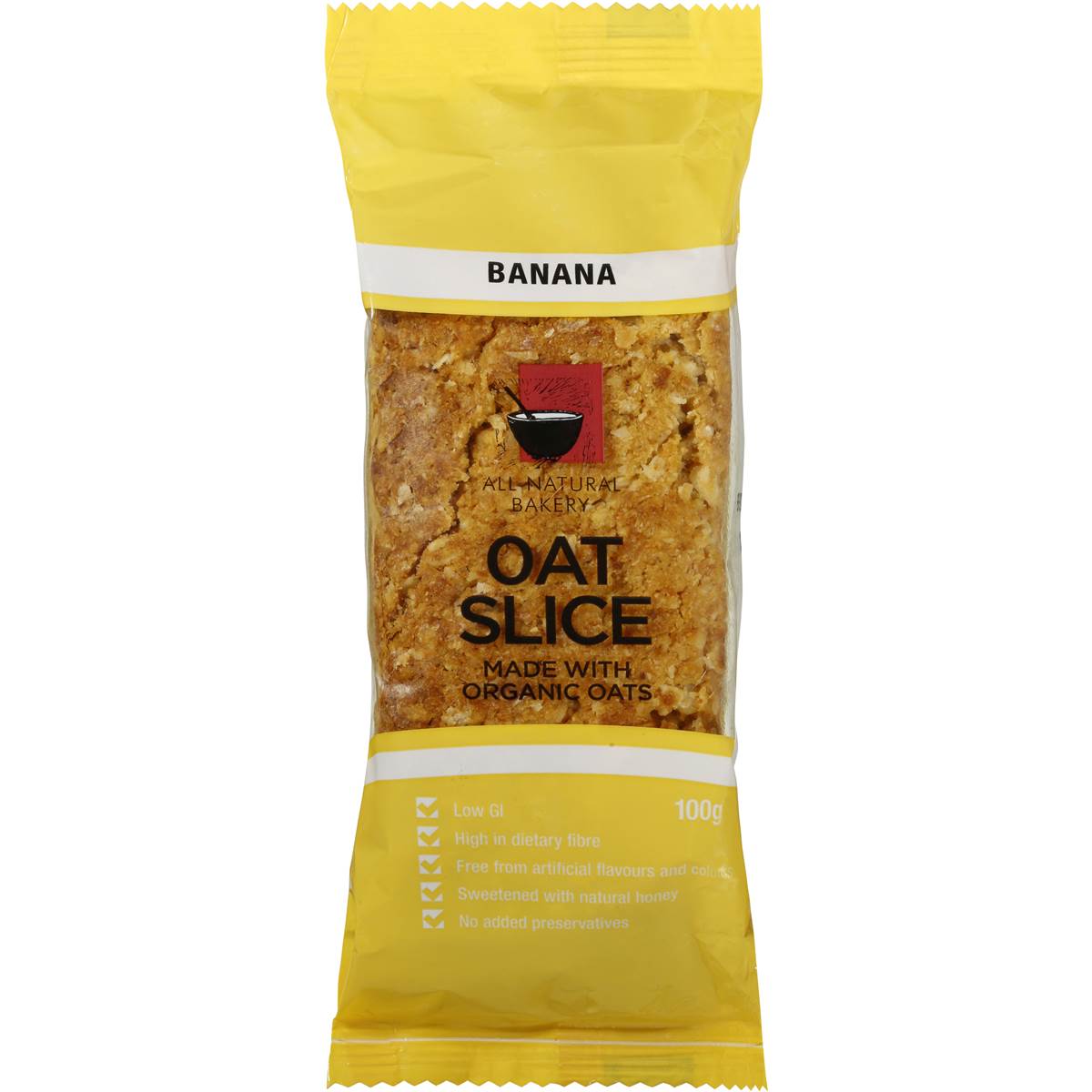 All Natural Bakery Bars Slice Oat Banana