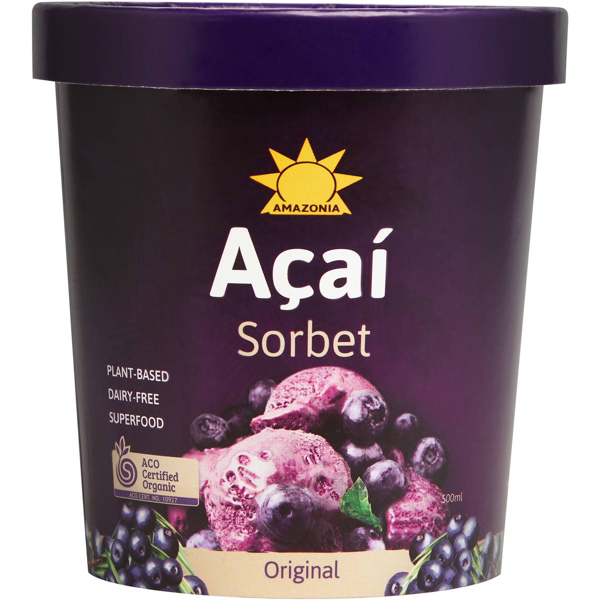 Amazonia Acai Sorbet Original 500ml Woolworths