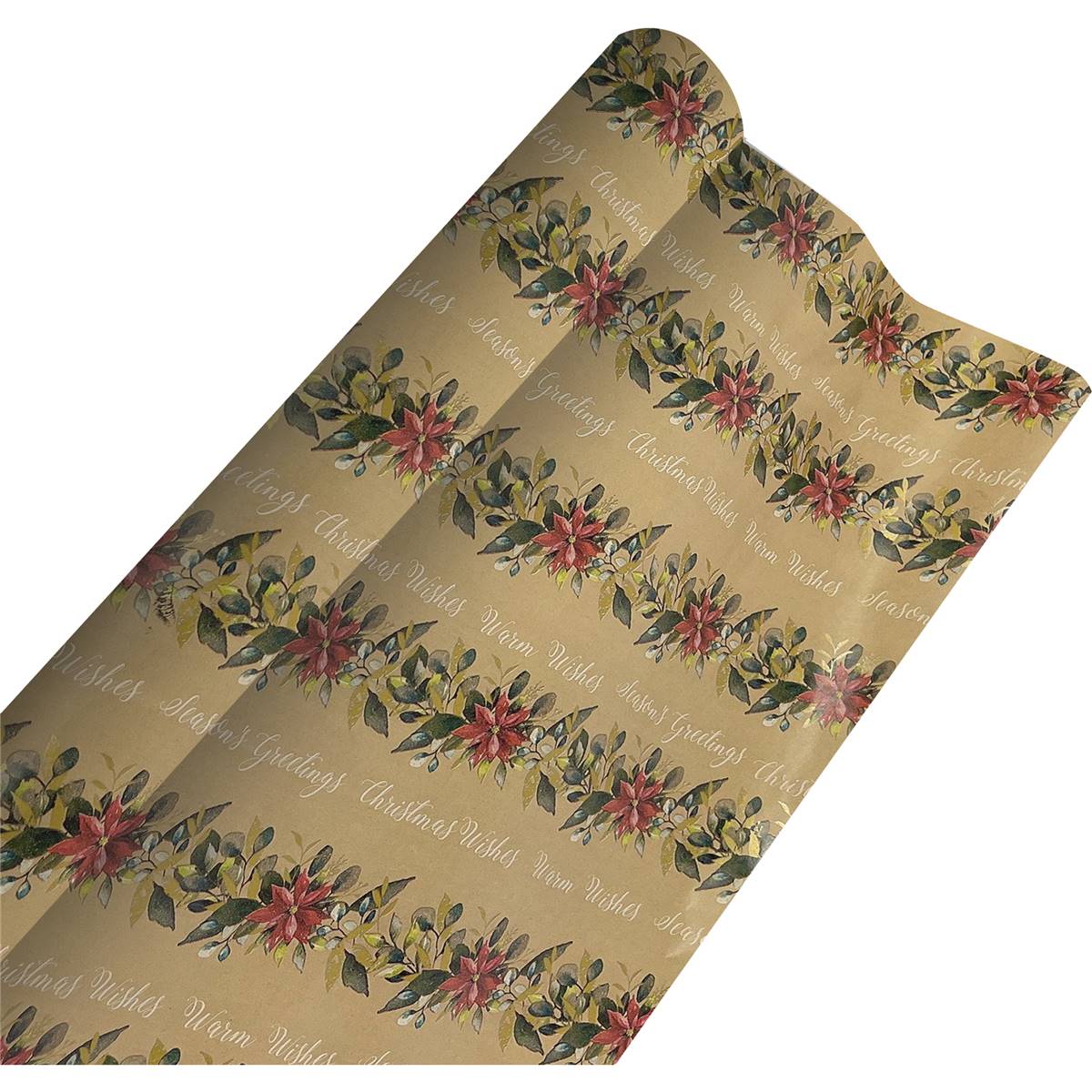 Christmas Craft Wrapping Paper 5m Wreath Each Woolworths