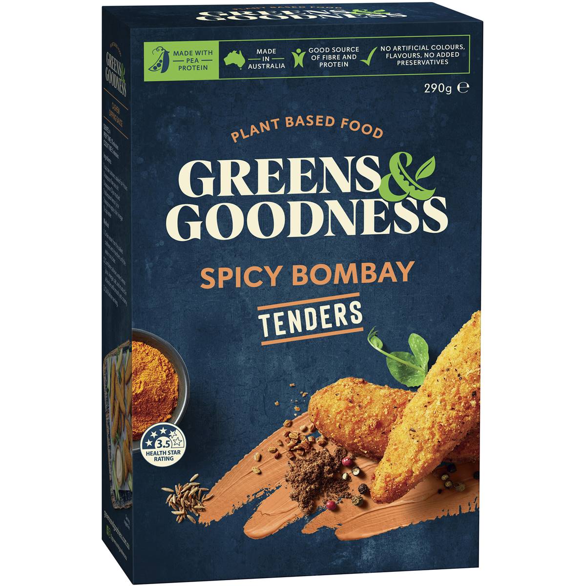 Greens & Goodness Spicy Bombay Tenders 290g Woolworths