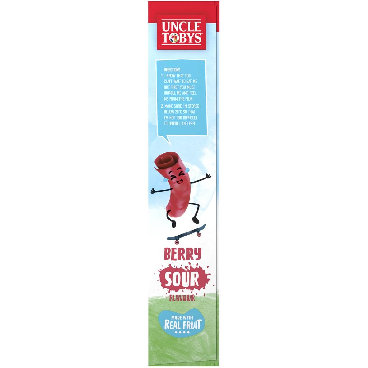 Uncle Tobys Roll Ups Berry Sour Flavour 6 Pack Woolworths