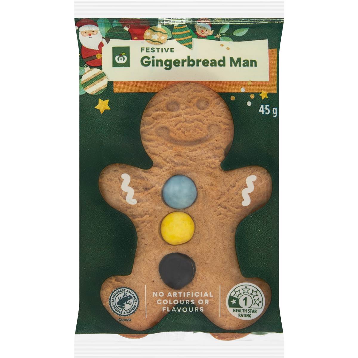 Woolworths Decorated Gingerbread Man 45g Woolworths