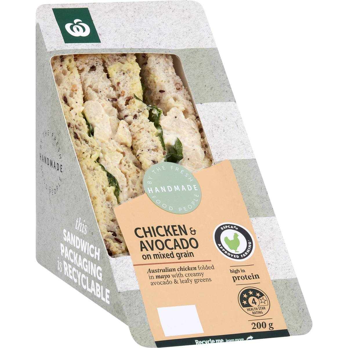 Woolworths Chicken Avocado On Mixed Grain Sandwich Each Woolworths woolworths-chicken-avocado-on-mixed-grain-sandwich-each-woolworths