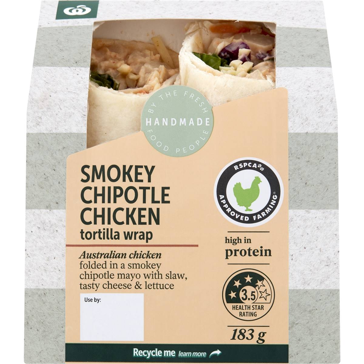 Woolworths Smoky Chipotle Chicken Wrap 183g Woolworths
