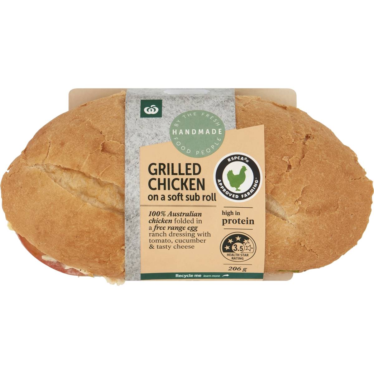 Woolworths Grilled Chicken Roll 306g Woolworths