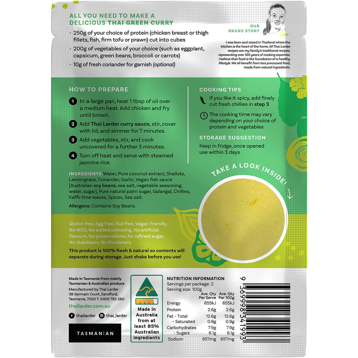 Thai Larder Thai Green Curry Sauce 200g Woolworths