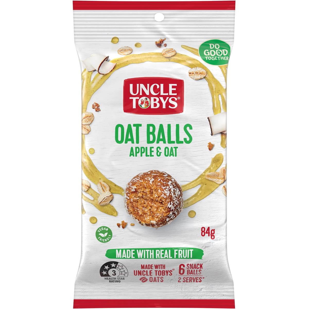 Uncle Tobys Apple & Oat Oat Balls 84g Woolworths