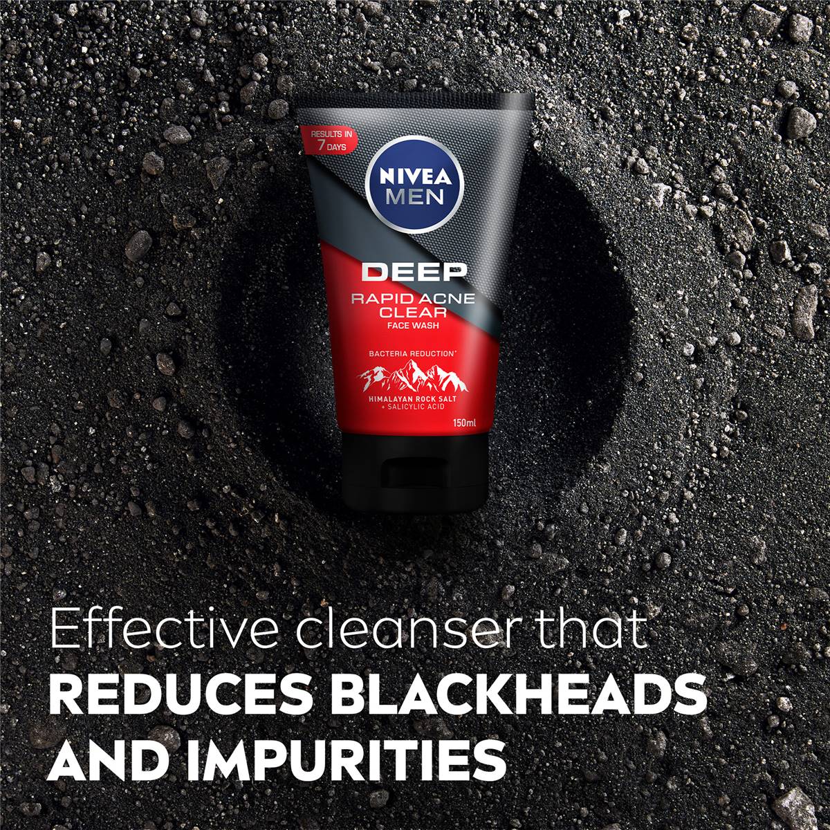 Nivea Men Deep Rapid Acne Clear Face Wash For Acne Prone Skin 150ml 